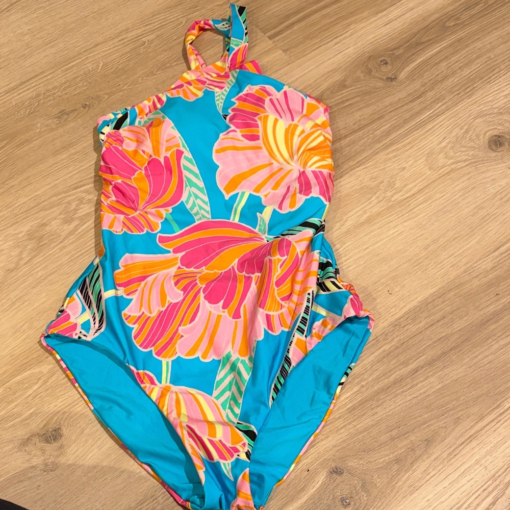 Trina Turk One Piece in Pink and Orange Floral